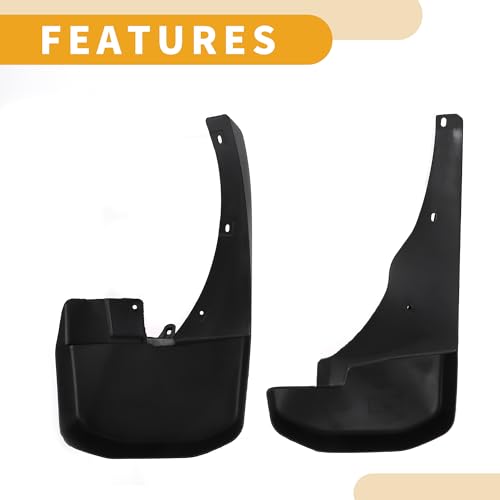 Image of Mud Flap Splash Guard - Car Front & Rear Side Mud Guards - for Nissan Navara 2005-2016 Plastic Black with Mount Accessories - 1 Set