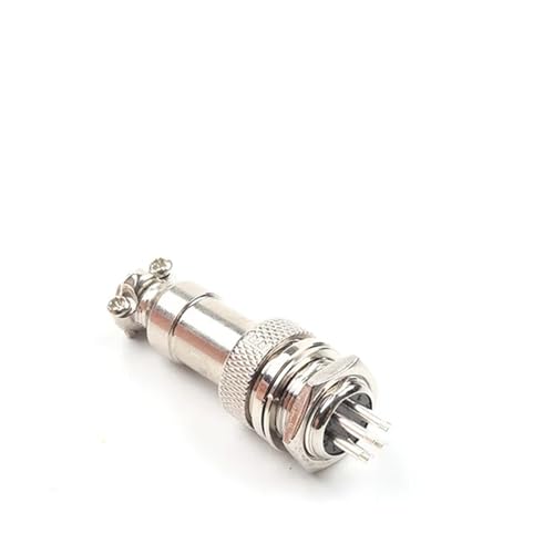 POWTAXBJGD 1set GX12 Nut Type 2/3/4/5/6/7 Pin Male + Female 12mm Circular Connector Screw Panel Socket&(GX12-7 Nut Type)