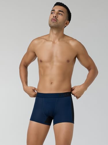 Image of XYXX Men's Dualist Micromodal Colorblock Trunks|Antimicrobial, Regular Fit, No-Marks Waistband|Underwear for Man Combo (Pack of 2)