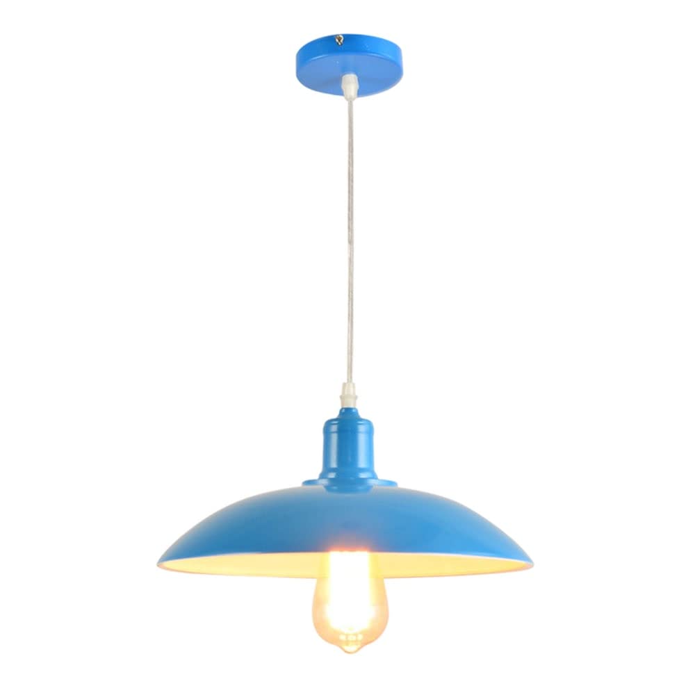 STVDEDG Colorful Farmhouse Pendant Light Nordic Macaron Style Lamp Chandelier E27 Source Single Head Hanging Lamp Personalized Pastoral Hanging Lighting Fixture for Loft Coffee Kitchen Island