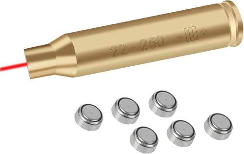GOTICAL Red Dot Laser 22-250 Laser Bore Sighter Beam Boresight Hunting Tool Bore Sight Tool