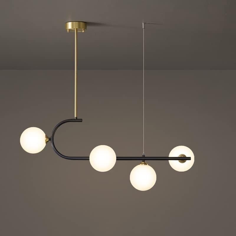 Luminaire suspendu en verre haricot magique avec éclairage LED linéaire