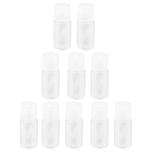 FOMIYES Transparente Reiseflaschen aus Kunststoff, leere Quetschflaschen mit Klappdeckel, für Frauen, Creme, Flüssigseife, Waschmittel, 24 Stück, 10 ml., durchsichtig, 5.6x2.3cm, (U3KKN10331575W0) Cover