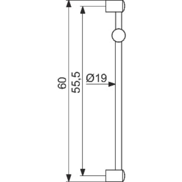 Barre de douche - Odyssea - Diamètre tube 19 mm - Curseur à molette
