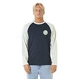 rip curl t-shirts sale 100 % algodón RIP CURL Camiseta de manga larga para hombre, azul marino oscuro, M