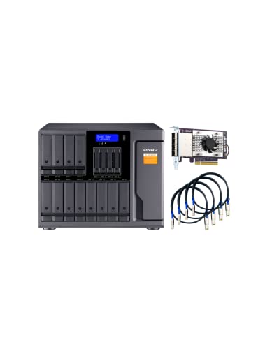 Image of QNAP TL-D1600S 16 Bay SATA 6Gbps JBOD Storage Enclosure.PCIe SATA Interface Card (QXP-1600eS) Included