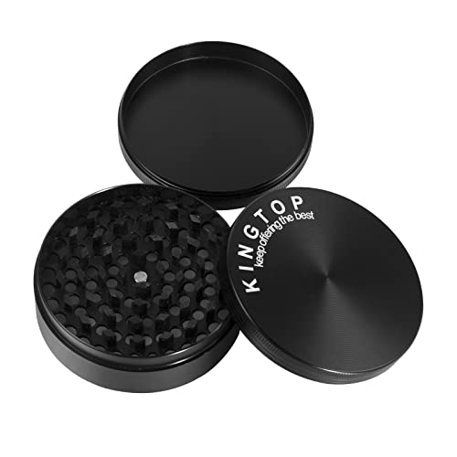 Kingtop Spice Grinder Large 3.0 Inch Black #TOP2
