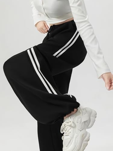 dockstreet ONESOPEN Black Cotton Jogger Pants Black and White Jogger - Image 6