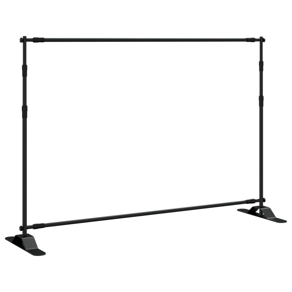 Mangloder - Treppiede per sfondo nero, 305 x 243 cm, in acciaio, regolabile, per studio fotografico, palchi, presentazioni, matrimoni, feste, con borsa per il trasporto, portata fino a 8 kg, versatile