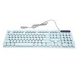 style de machine à écrire à clavierConception ergonomique : le clavier de jeu est conçu avec une conception ergonomique et des pieds pliables pour une expérience de frappe stable et confortable, réduisant ainsi la tension pendant les sessions de jeu prolongées. Disposition de 104 touches : le clavier filaire dispose disposition compacte de 104 touches avec des touches rondes en arc concave suspendues, garantissant des temps de réponse plus rapides pour les jeux tout en minimisant la fatigu