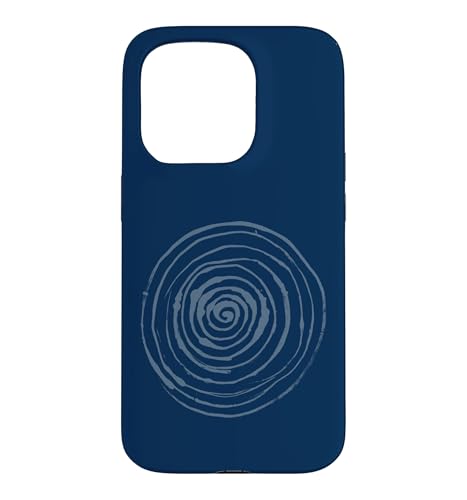 Grunge Spiral Abstract Nature Vintage y2k Earthy Blue �X�}�z�P�[�X iPhone 15 Pro �p