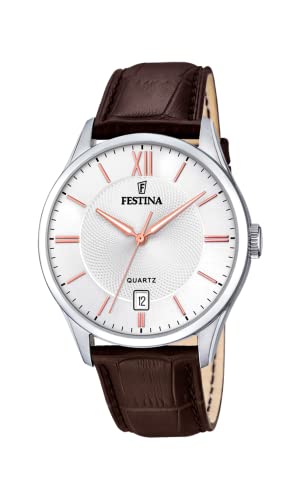 FESTINA Reloj Analógico para Hombres de Cuarzo con Correa en Cuero F20426/4