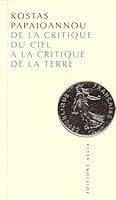 DE LA CRITIQUE DU CIEL A LA CRITIQUE DE LA TERRE 291118890X Book Cover