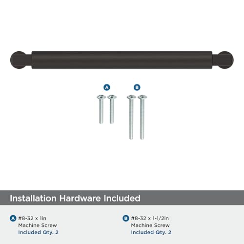 Amerock Balon 6-5/16 inch (160 mm) Center-to-Center Oil-Rubbed Bronze Cabinet Pull, BP37485ORB by Amerock - Used condition - Image 4