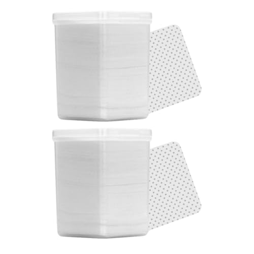 TOPPERFUN 2 cajas Discos de Limpieza de Algodón para Pestañas Cajas Cosméticas para Eliminar Maquillaje y Limpiar Botellas de Pegamento Práctico y Duradero