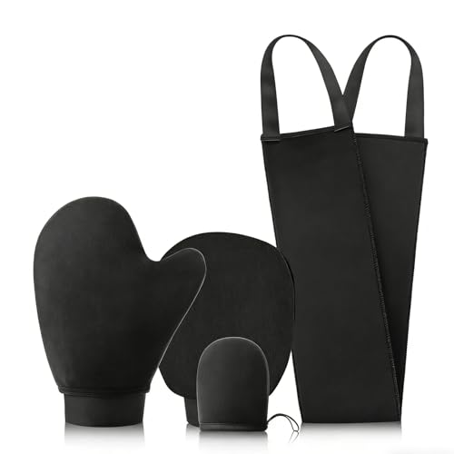 Set di guanti autoabbronzanti riutilizzabili, set di guanti autoabbronzanti, guanto finto abbronzante, applicatore per abbronzatura posteriore, applicatore per lozione per crema posteriore per crema