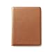 Leatherology Cognac Deluxe Folio – Full Grain Leather Padfolio with 3 Card Slots, ID Window, Large Gusseted Pocket & Pen Holder – Professional Organizer for Work