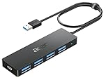 acer Hub USB 3.0 con 5 porte, Sdoppiatore Multi USB 3.0 Adattatore USB Alta velocità 5Gbps, Compatibile con MacBook PRO Air iMac Surface Laptop Chiave USB Disco Rigido Tastiera(60cm)
