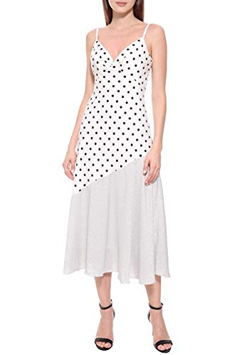 Vestido Midi Amissima Cetim Poá Antonieta