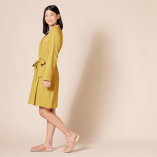 image for Amazon Essentials Women's Lightweight Waffle Mid-Length Robe (Availabl