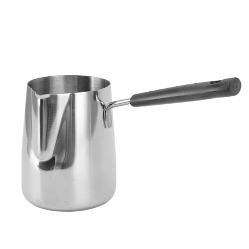 Turkish Coffee Pot, 600ml/20oz Turkish Coffee Pot Arabic Coffee Pot Milk Frothing Pitcher Milk Warmer Turkish Tea Pot Espresso Coffee Decanter Mini Saucepan with Spout Milk Pot