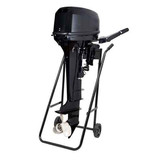 Outboard Motor Stand Carrier, Heavy Duty Outboard Motor Boat Engine Stand, 70KG/154LB Weight Capacity, for Transporting Outboard Motor (US Stock)
