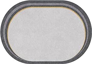 Teppich Oval Anti-Rutsch Home Office Esszimmer Wohnzimmer Schlafzimmer Küche Kurzflor Teppiche...
