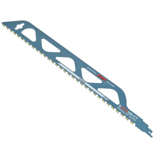 HUAREW Hojas de Sierra Sable, 455mm Sierra de Sable S2243HM, Hoja de Sierra de Sable de Carburo para Metal, Hormigón Poroso, Ladrillo, Placa de Cemento (455mm)