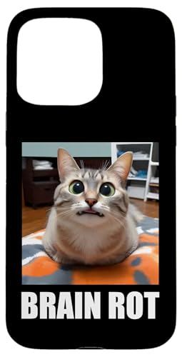 Brain Rot Meme �V���c Word Of The Year Funny Cat Brain Rot �X�}�z�P�[�X iPhone 15 Pro Max �p