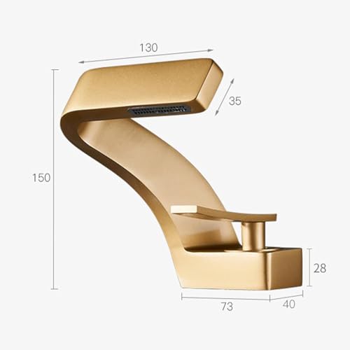 Grifo de cascada para baño LWX monomando negro ideal para renovar el lavabo 2