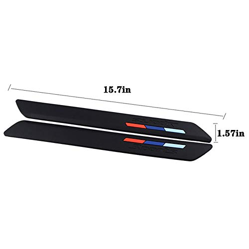Car Front Rear Bumper Protector Corner Guard Rubber Strips Side Bumper Protection Guard Anti-Scratch Conner Pad Black Fit Suvs Pickup Truck (Black) #TOP4