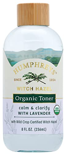 Humphreys Organic Toner, Witch Hazel with Lavender, USDA Certified Organic, 8 Fl Oz (Pack of 1)