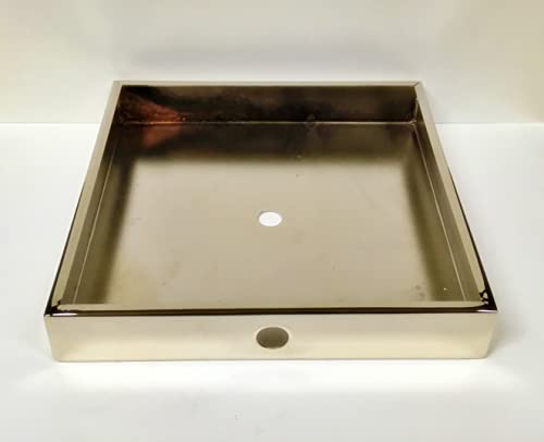 Lamp Base-Metal-6"-Square-Available In 4 Finishes: Antique Brass, Polished Brass, Polished Nickel Or Matte Black (1 Pc.) (6" Mtl-Square-Mbk) #TOP3