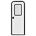 RecPro RV Rounded Entry Door with Screen & Lock | Tempered Glass | Rubber Seals (26