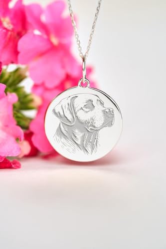 Collar de labrador retriever en plata 925 antialérgica con cierre seguro 2