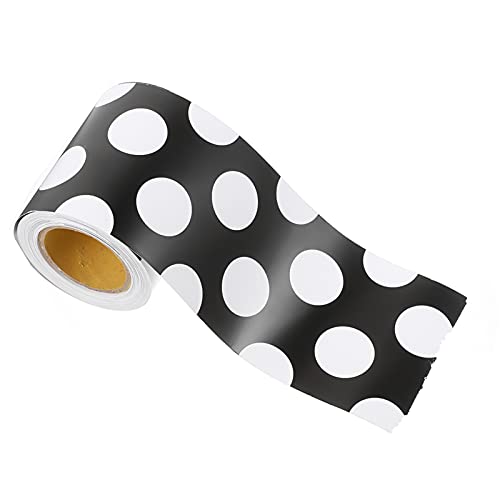 HEALLILY Tablón de Anuncios Escolar Recortado con Bordes de Decoración Negra/Pizarra Negra/Pizarra para Salón de Clases/Decoración Escolar 5M