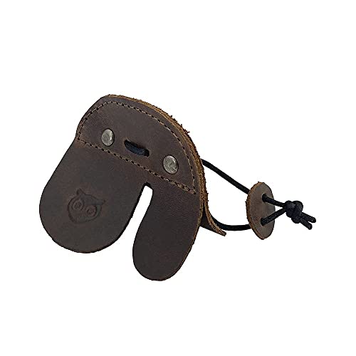 Hide & Drink, Rustic Leather Archery Finger Tab, Protect Guard For Recurve Bows, Fingers Protector, Shooting, Practice Gear Sports & Outdoors Handmade :: Bourbon Brown (Right Handed) #TOP3
