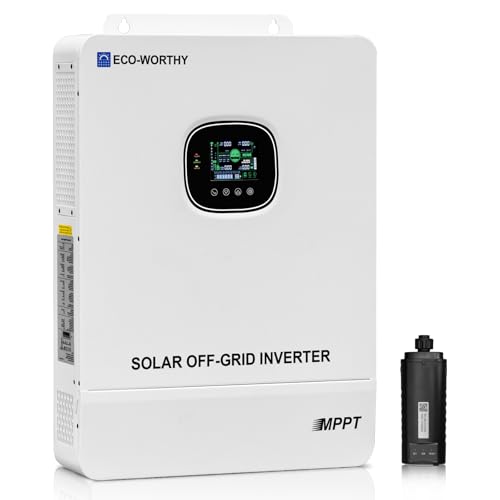 Image of ECO-WORTHY 10000W DC 48V UL1741 Solar Inverter with WiFi,AC Output 120V/240V,Support Parallel,Built-in 2 MPPT Solar Controllers,Max 200A Battery Charging,Parallel Up to 6 Units 48v Inverter Charger