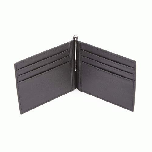 Image of USL Black Leather Men's Money Clip (15525)