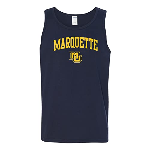 UGP Campus Apparel AT03 - Marquette Golden Eagles Arch Logo Tank Top - Large - Navy