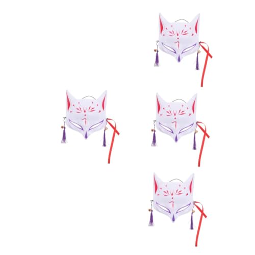 Masque renard et chat demi-visage durable pour cosplay et fêtes | Beavorty