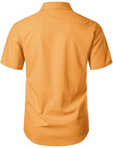 Image of JEMITOP Mens Stretch Wrinkle Free Texture Shirts