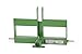 Category 1, 3 Point Hitch Receiver Drawbar with Offset Suitcase Weight Bracket - Green