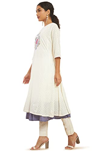 Image of Soch Women's Cotton Blend Regular Fit Solid Regular Kurta Dress Shirt