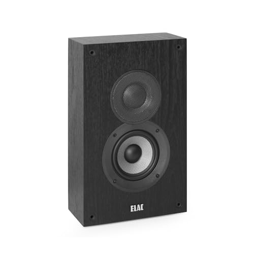 ELAC Debut 2.0 OW4.2 On-Wall Speakers, Black (Pair) - 1” Cloth Dome Tweeter & 4” Aramid Fiber Woofer - 2-Way Bass Reflex - Up to 35,000 Hz Response by ELAC - Used condition - US$204.04