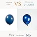 Kozee Chrome Blue Double-Stuffed Balloons different sizes 52 PACK 18+10+5 inch Metallic Navy Blue balloon Garland kit For 2023Graduation Wedding Birthday baby shower anniversary decorations