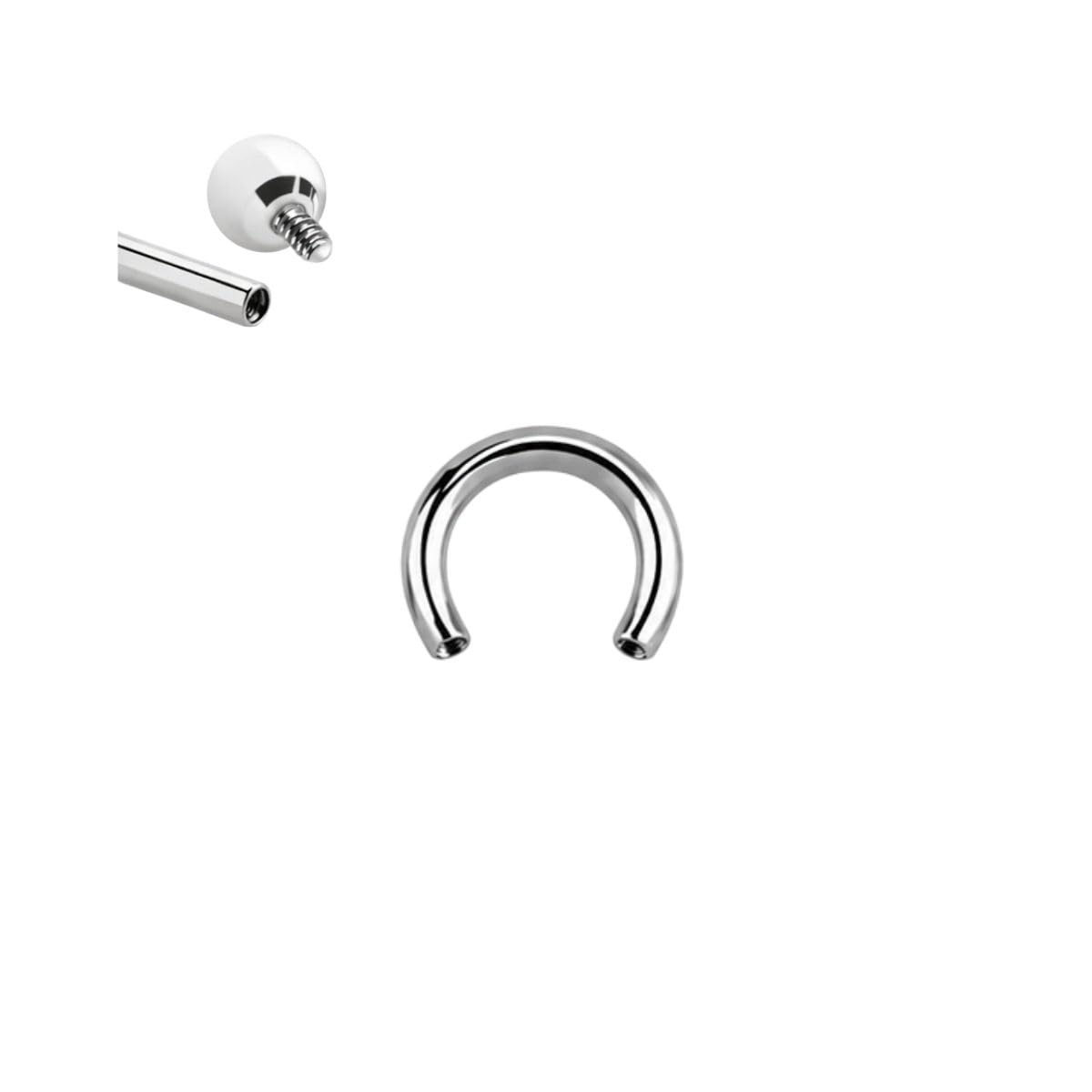 Titanium G23 Internally Threaded CIRCULAR BARBELL Post 16g (1.2mm) | High Polish Implant Grade | Hypoallergenic, scratch proof |Lip, Helix, Tragus, Lobe Piercing | 6mm to 12mm | Selling as 1Pc-image-15