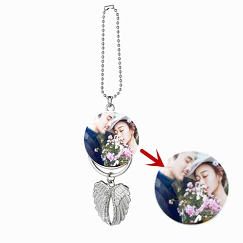 Jiamin Guardian Angel Rearview Mirror Exquisite Photo Frame Stainless Steel Guardian Angel Car Pendant Window Suspension And Porch Decoration #TOP6