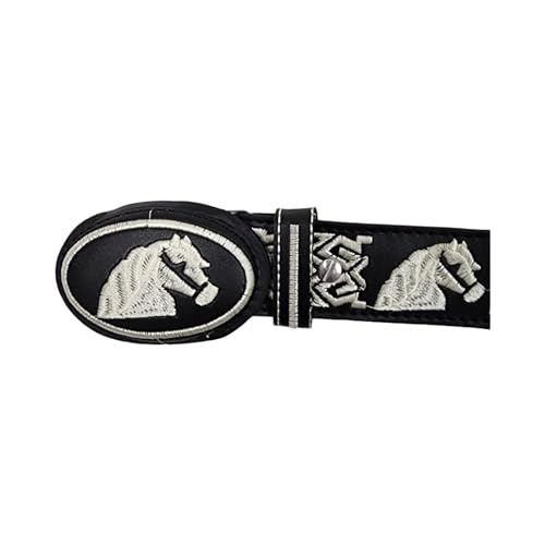 Dona Michi MEN WESTERN LEATHER HORSEHEAD BELT CINTO VAQUERO BORDADO Hand-braided BELT3
