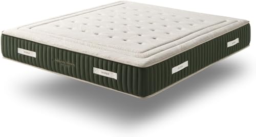 DUPEN® Colchón Muelle Ensacado Natural Green, Altura 31cm, Firmeza Media, Tejido Stretch Exclusive, Latex Perforado, Canamo + Bambu, Colchón a 2 Caras, Núcleo HR Airdream